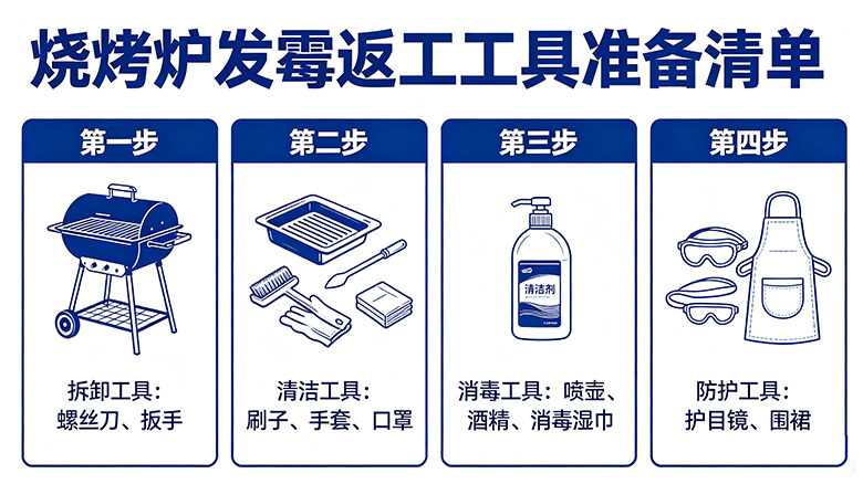 烧烤炉发霉返工准备